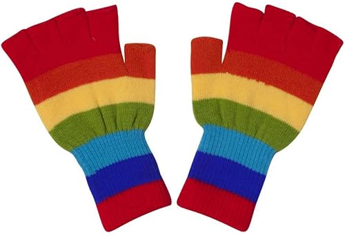 Miniatura 12 de Gravity Threads Guantes de invierno unisex para hombre y mujer, de punto elástico, sin dedos Negro