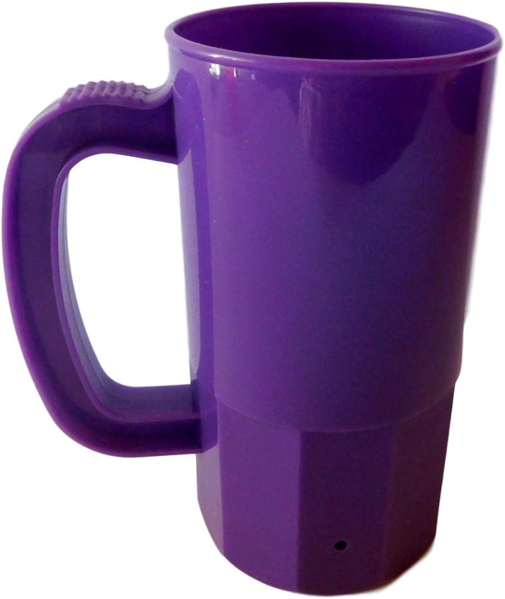 Jean's Plastics 8 22 Ounce Beer Mugs Beer Steins, Brilliant Purple Color, Very Durable.