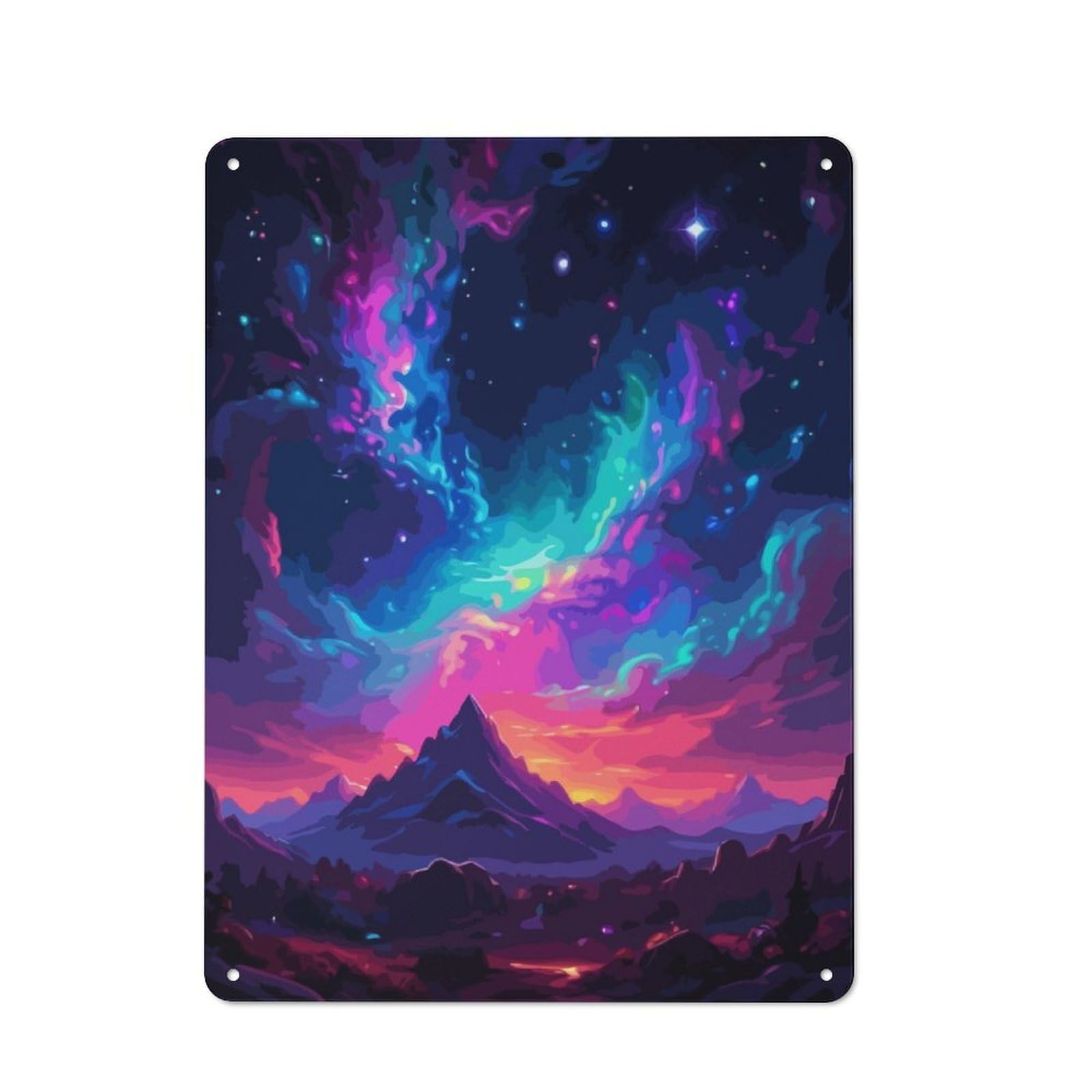 Junmoney Mountain And The Sky Vintage Tin Sign 40X30cm For Hobby Room Or Studio, A New Home Present For Creative Interior Collectors
