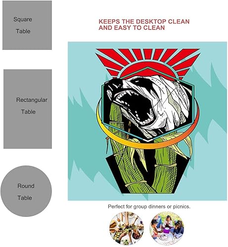 Miniatura 3 de Mantel rectangular con diseño de dibujos de animales para mesa, resistente a las arrugas, 30 x 30 pulgadas