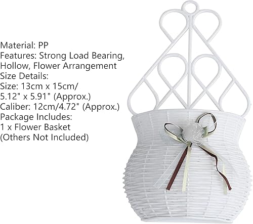 Miniatura 7 de AkoMatial Macetas colgantes de pared macetas de pared para plantas de interior al aire libre macetas modernas para el hogar jardín patio color blanco