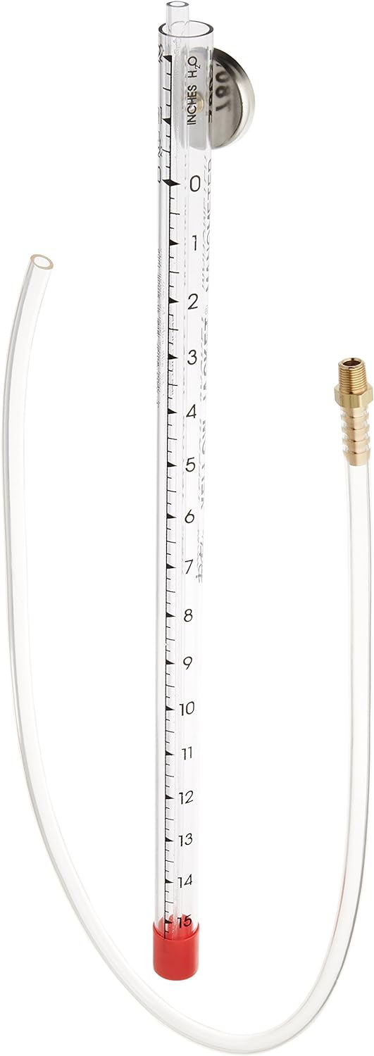 Yellow Jacket 78075 Water Manometer Made of a Durable