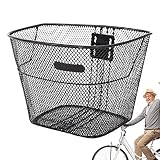 Bicycle Basket Iron Bicycle Basket Case Front Handlebar - Universal Bike Basket Storage Rack,Detacha