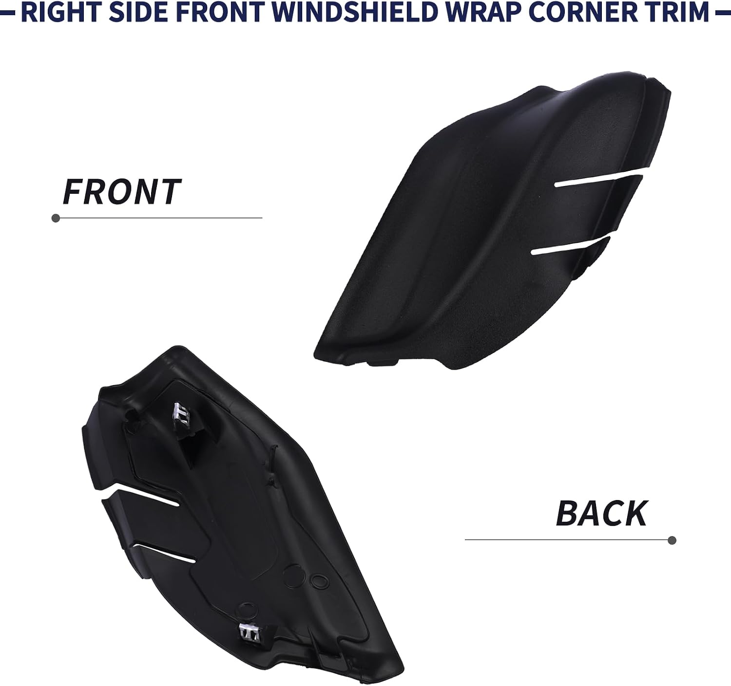 7AA46RXFAA Right Side Front Windshield Wrap Corner Trim Wiper Side Trim Engine Hood Hinge Cover 5UT12RXFAB 53223828 Compatible with Jeep Compass 2017-2023 Hood Ventilation Decorative Panel