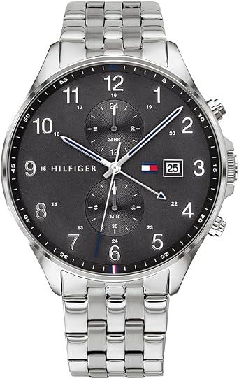 Tommy Hilfiger Analogue Multifunction Quartz Watch for Men with Silver Stainless Steel Bracelet - 1791707