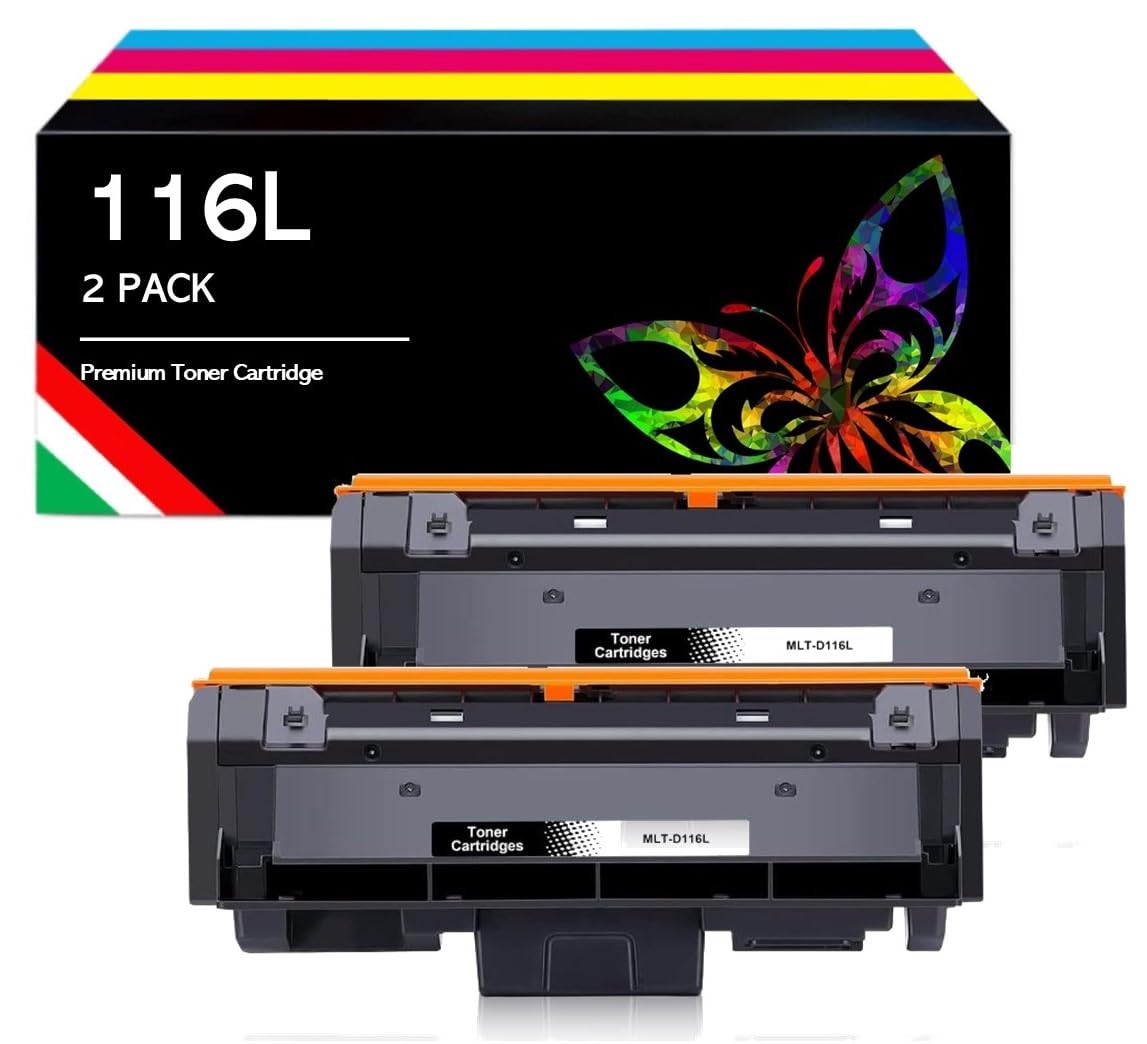 MLT-D116L Toner Compatibili per Samsung MLT D116L D116S Cartucce per Samsung Xpress M2675F M2885FW M2835DW M2825DW M2825ND M2675FN M2625D M2875FD M2875FW M2835 M2885 M2675 (Nero, 2-Pack)