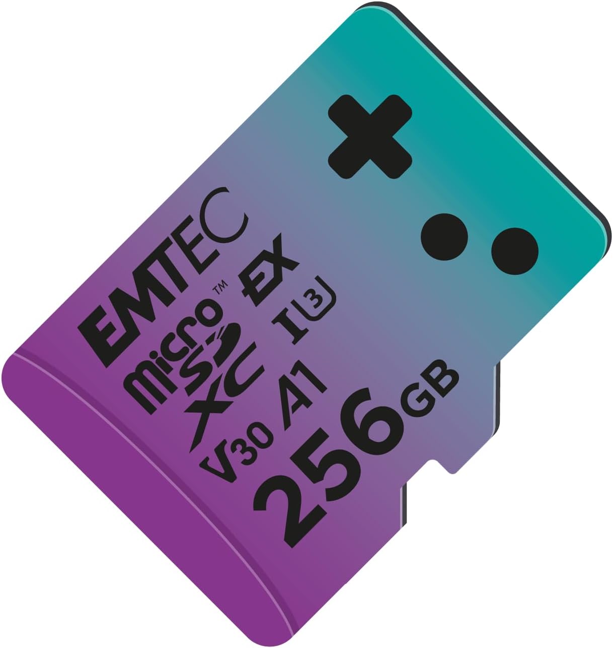 EMTEC Express Gaming microSD, microSD Express 7.1 PCIe NVMe, Up to 880MB/s Read, 700MB/s Write, SSD-Level Speed for Nintendo Switch 2, Consoles, 4K UHD (Purple, 256, GB)