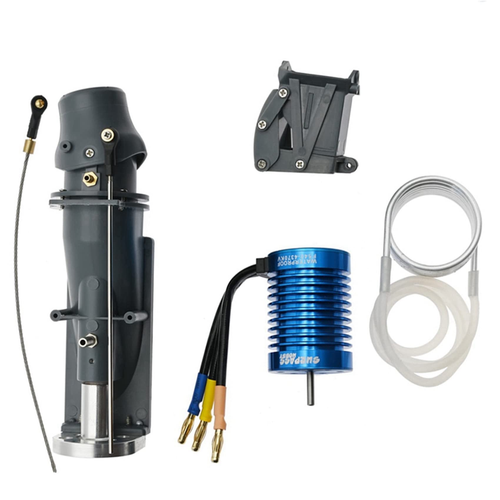 2X Water Jet Thruster Power Sprayer Pump Water Jet Pump mit 3650 Brushless Motor + Water Cooling Jacket für RC Jet Boat
