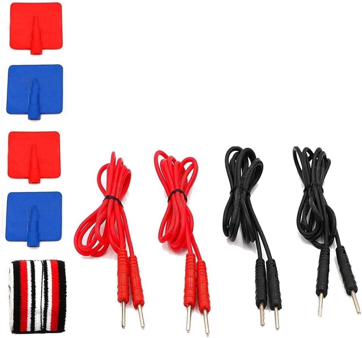 Ri Medical & Physio Equipment Ift Unit Accessories for Physiotherapy Equipment (4Wire, 4Pads, 1 Velcro), Assorted