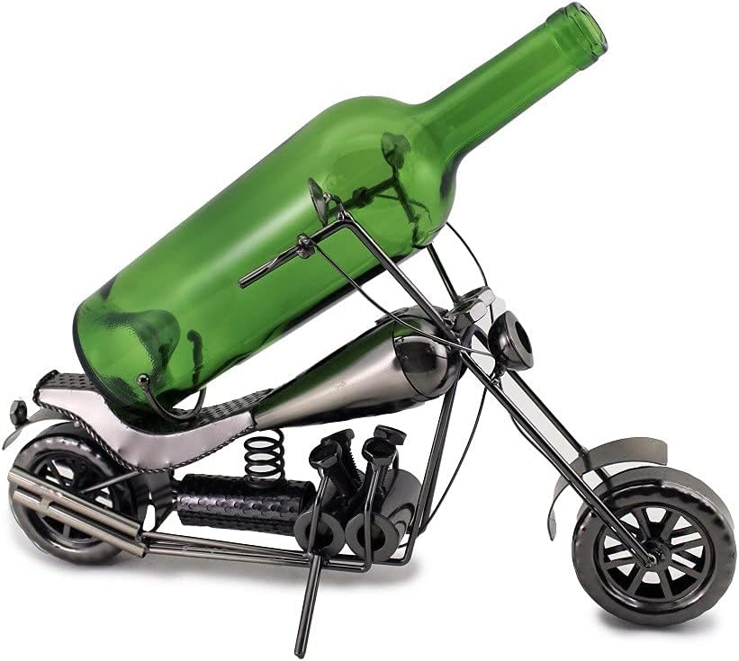 Harley Davidson Metal Wine Bottle Holder Character, Charcoal