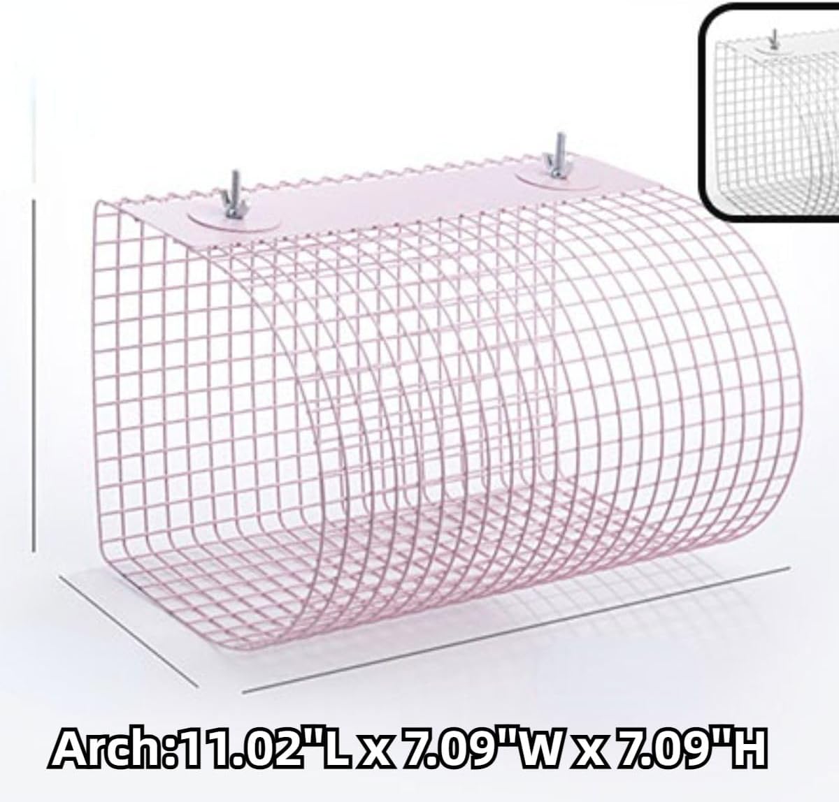 Rabbit Metal Tunnel with Cotton Mat Sturdy Iron Tunnel Toy Breathable Pet Hamster Hideout for Bunny Hideout Guinea Pig Chinchilla Suitable for All Seasons (Pink,Arch)