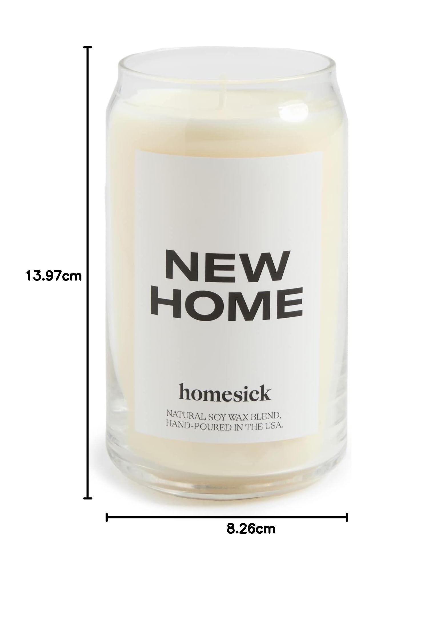 Homesick Świeca zapachowa premium, nowy dom – zapachy jaśminu, drzewa cedrowego, 390 ml, 60-80 godzin palenia, naturalna świeca z mieszanki soi wystrój domu, relaksująca świeca aromaterapeutyczna