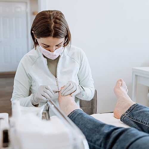 Miniatura 2 de Paddie Taburete de pedicura para tecnología de uñas, taburete hidráulico de spa, soporte de espalda, silla giratoria ajustable de altura corta,