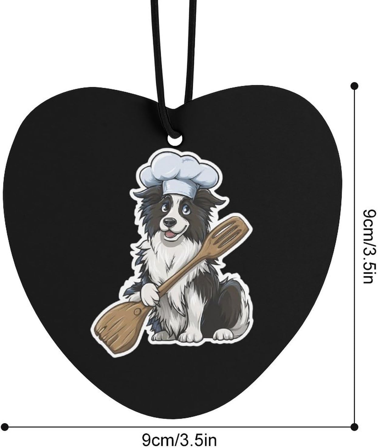 Border Collie Kitchen Car Air Freshener Cute Hanging Aromatherapy Tablets for Car Home Love form