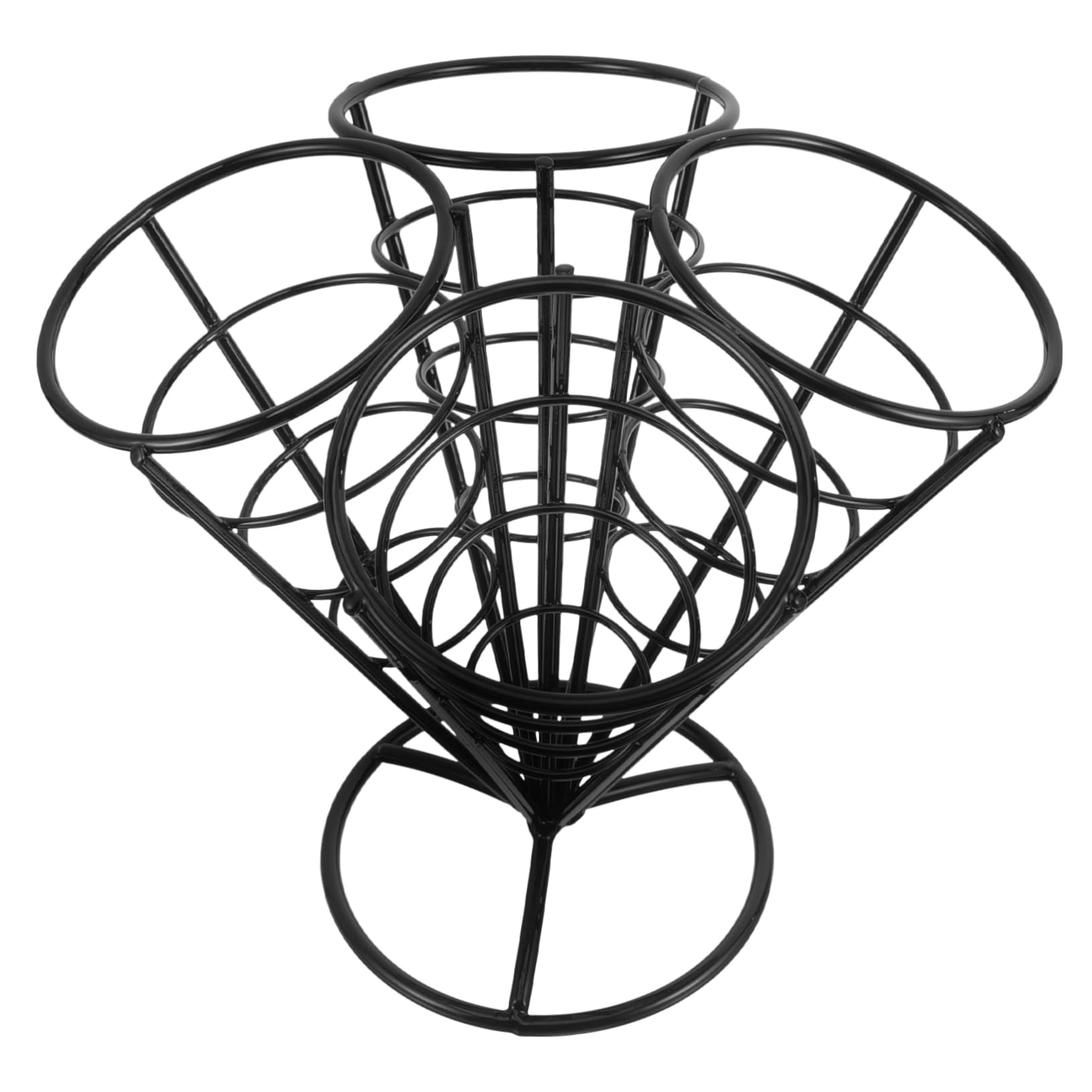 Supporto per Patatine Fritte in Metallo con Portasalatini Forma Cono per Snack e Pollo Fritto Espositore per Aperitivi e Feste