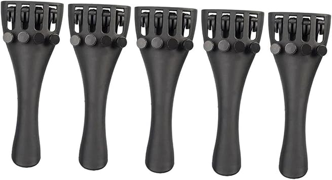 violin parts accessories 4/4 Violin Fiddle Tailpiece Carbon Fiber Fine Tuners 4 Fine Tuners For DIY Acoustic Violin Electric Fiddle Part Accessories Color 5PCS 1-4 Tailpiece