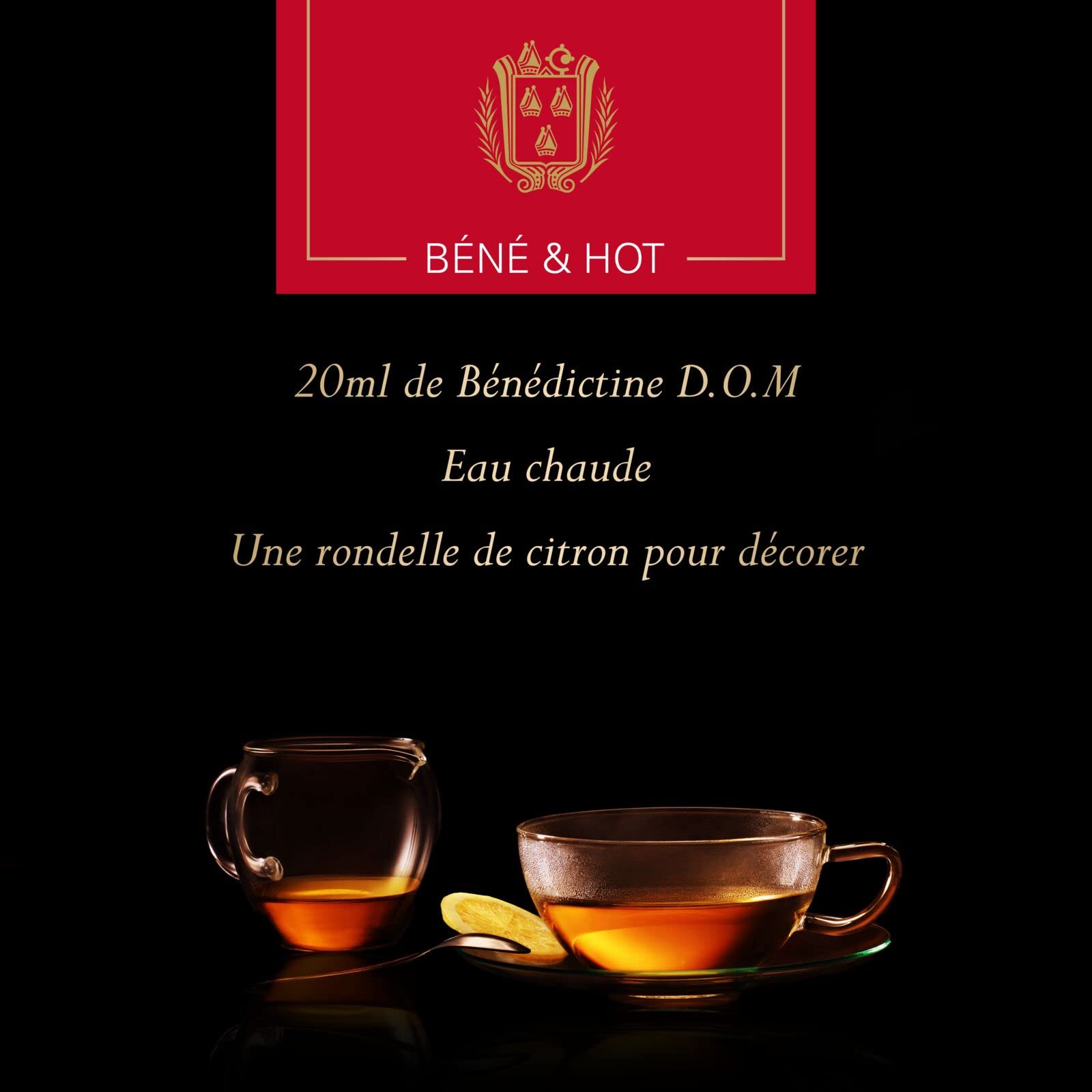 Bénédictine D.O.M. Liqueur Française, 40% vol., 70 cl/700 ml, Préparée à partir d’une Recette Secrète de 27 Racines, Herbes Aromatiques et Épices, Notes de Miel, d’Agrumes et d’Amande Douce