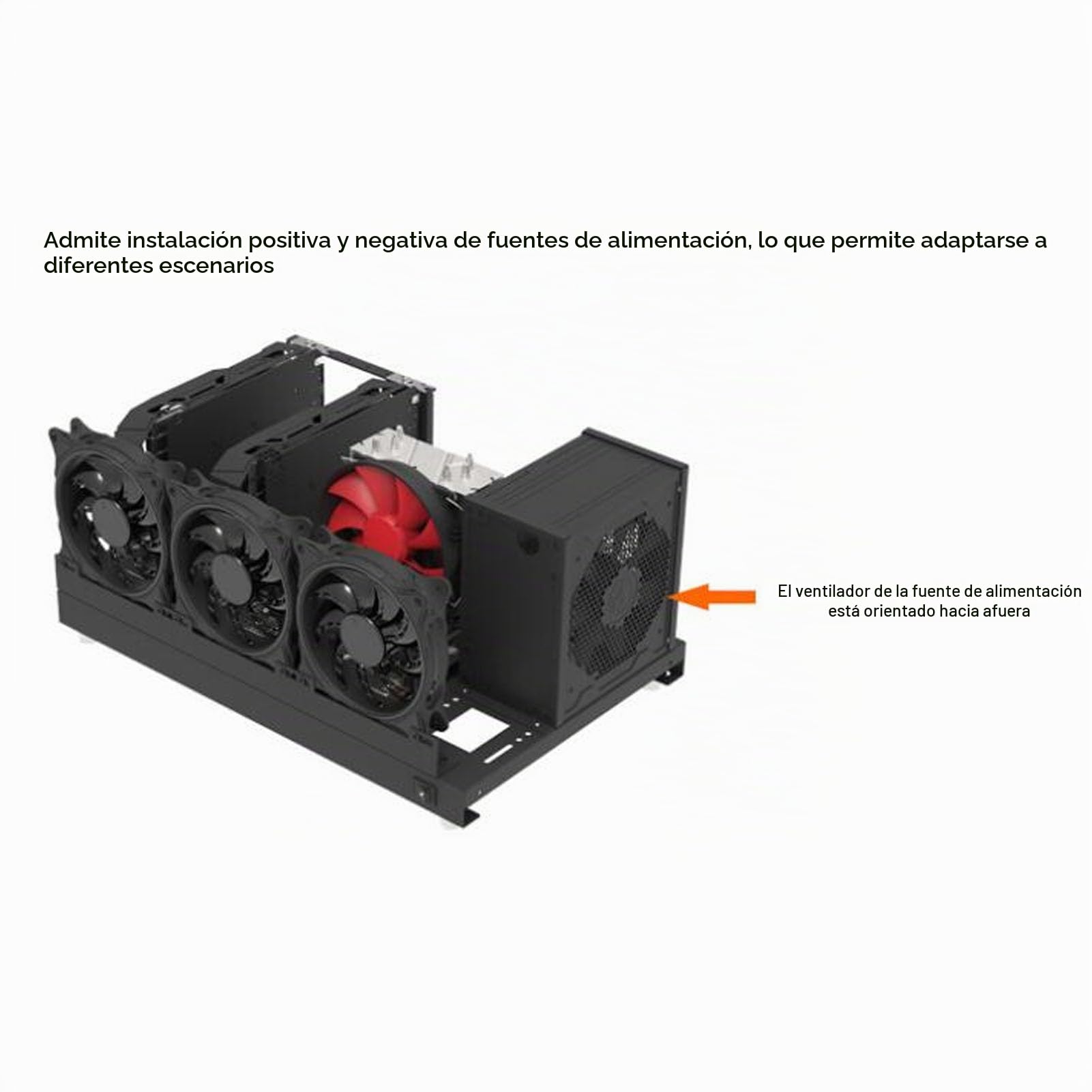Bastidor Abierto para Placa Base ATX para Computadora, Chasis para Computadora ATX, Carcasa de Acero para Computadora para Juegos DIY, Bastidor para Placa Base de Computadora ATX