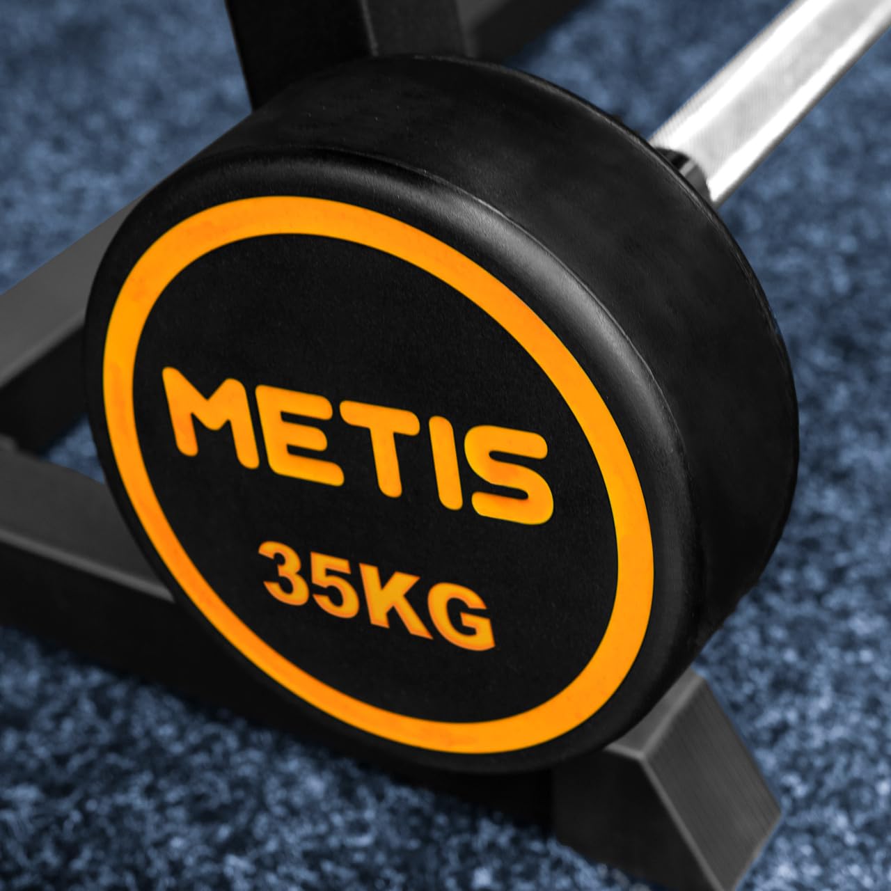 METIS Langhanteln | Gummi Langhanteln | Heim Fitnessgeräte | in 5 Gewichtsvarianten | Komplettes Set erhältlich