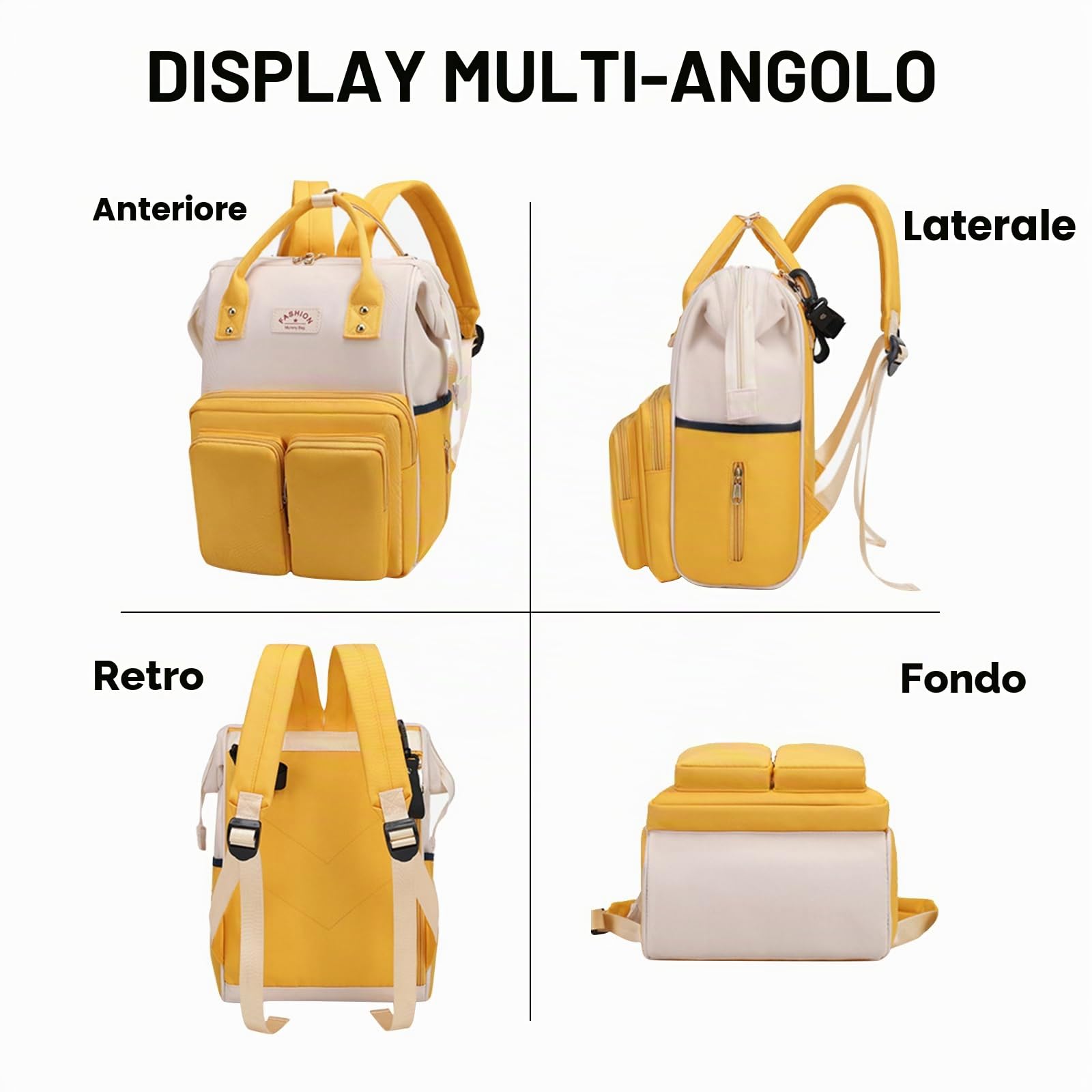 SONARIN Multifunzionale Portatile Zaino Fasciatoio,Grande Capacità Impermeabile Borsa per Pannolini Zaino Mamma Neonato Borsa Fasciatoio da Viaggio con Ganci per Passeggino(Blu)