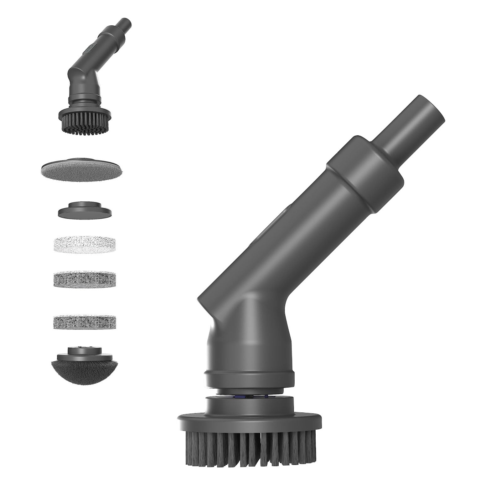 Brosse motorisée 6 têtes interchangeables et manche télescopique étanche IPX7