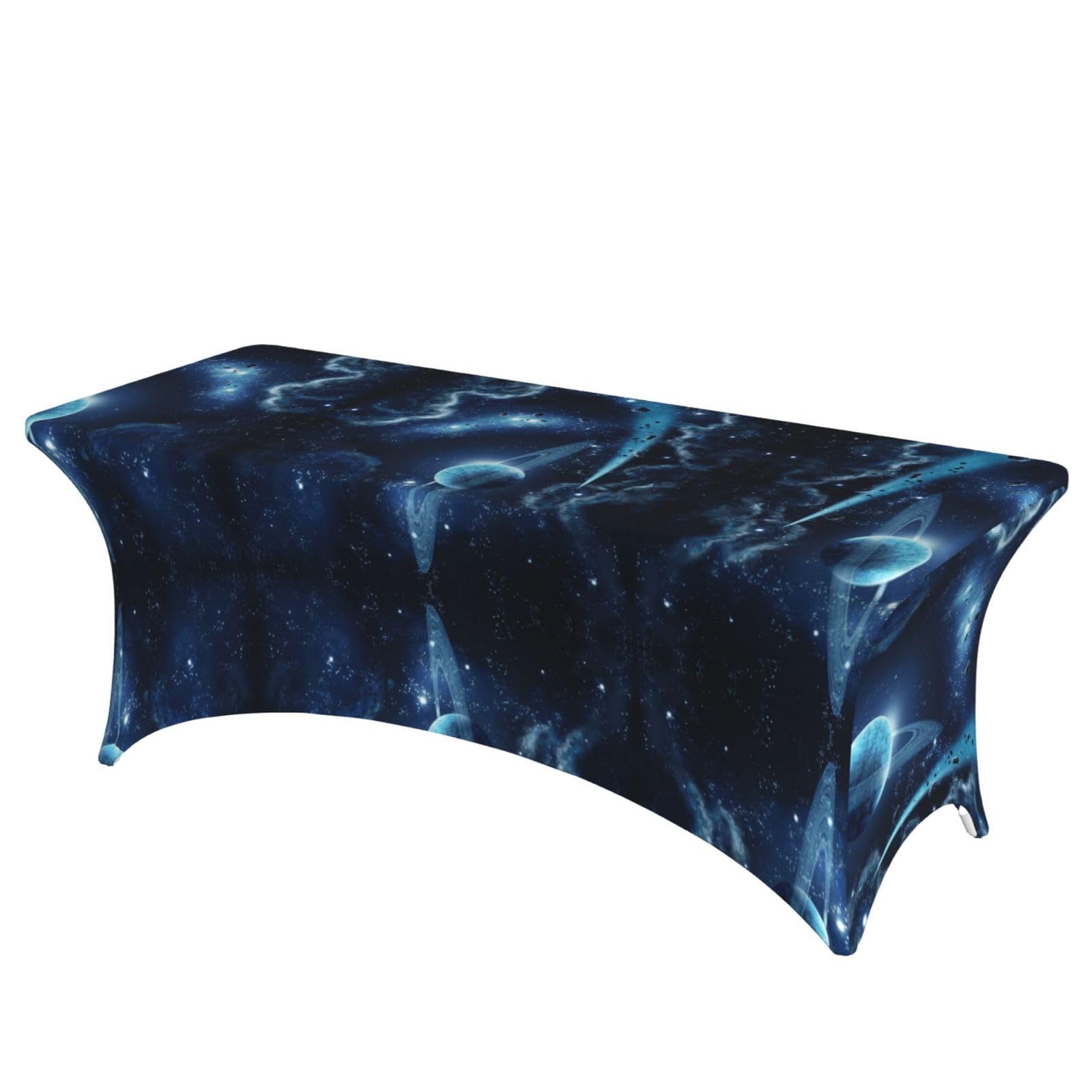 ERCgad Moon Stars And Planets Print Rectangular Tablecloth Dining Banquet Party Events Home Celebration Table Cover