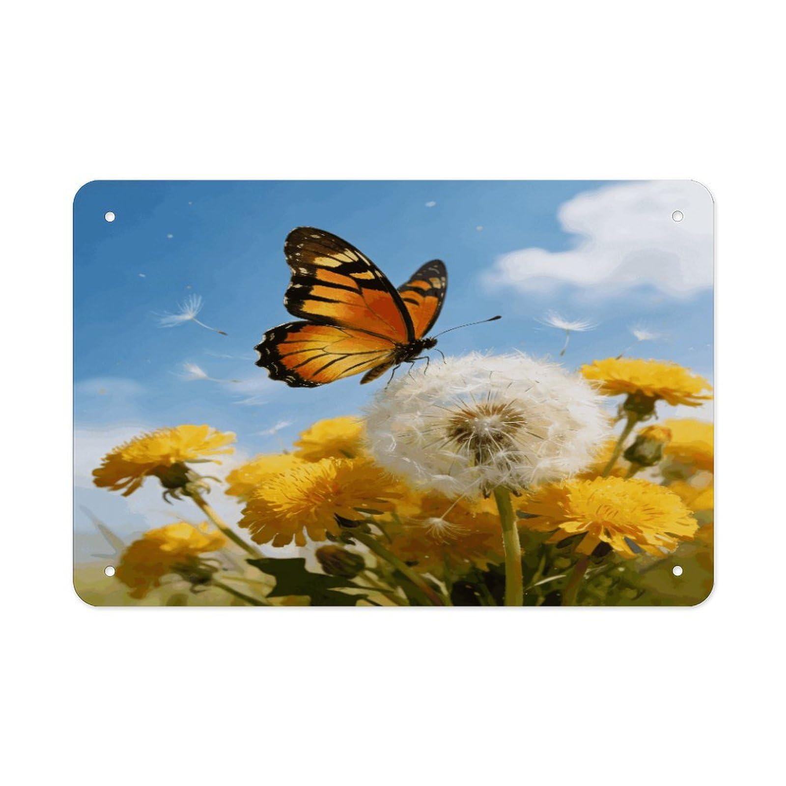 Khauerbc Style Golden Whispers Tin Sign Iron Sheet Painting Unframed 11.8X7.9 Inch Metal Poster Wall Decor Iron Painting Wall Prints For Living Room Bedroom Office Home Decor