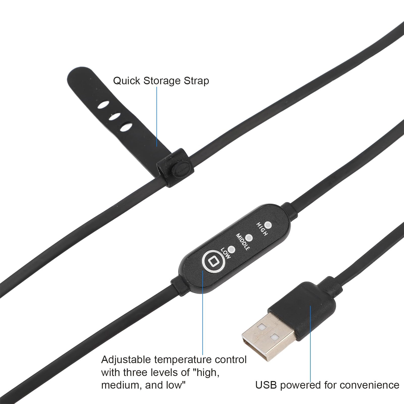 Riscaldatore USB per Lenti, Schermo Anticondensa per Telescopi, Protezione Anticondensa Flessibile per Telescopi, Mirini, Scaldalenti per Fotocamere Digitali, Striscia (425 mm)