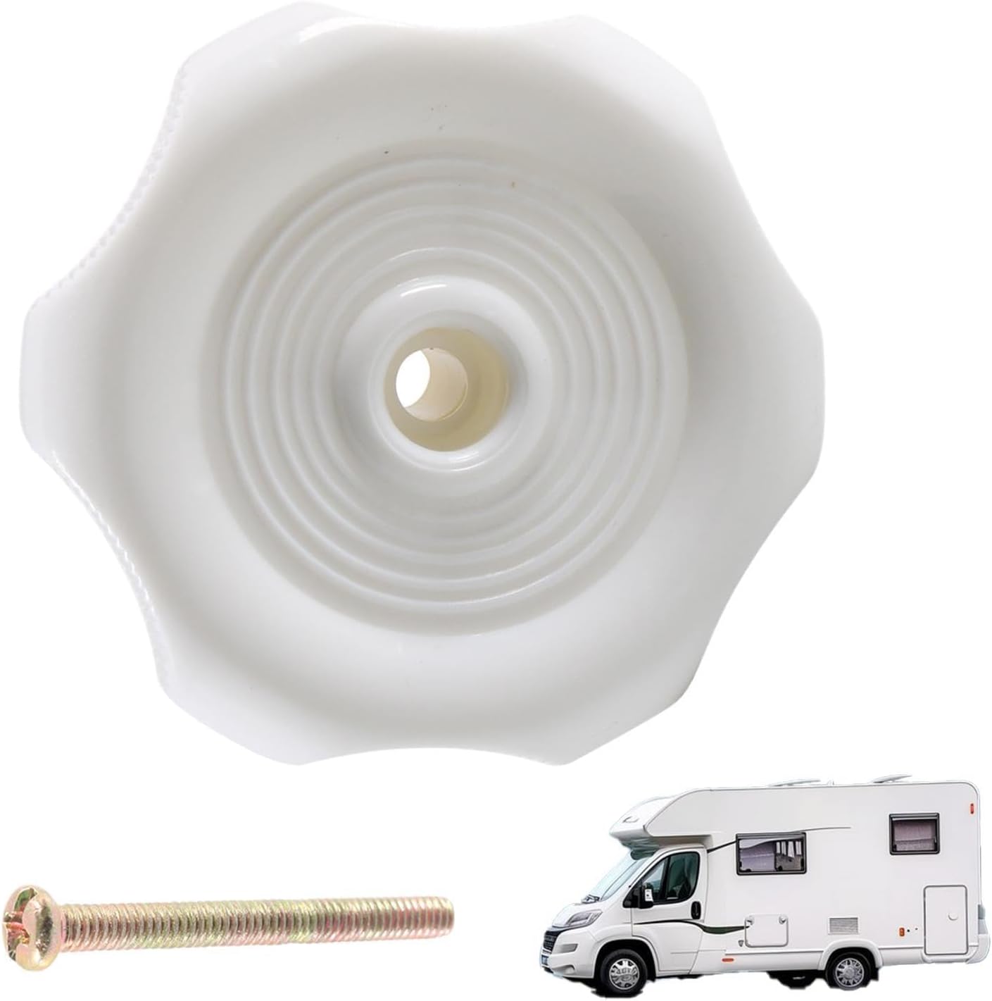 RV Window Knob Replacement,1 Inch Shaft Window Vent Turn Knob | 2-1/4 Inch Diameter, Interior Accessories for Motorhomes, RV Hardware with Screw
