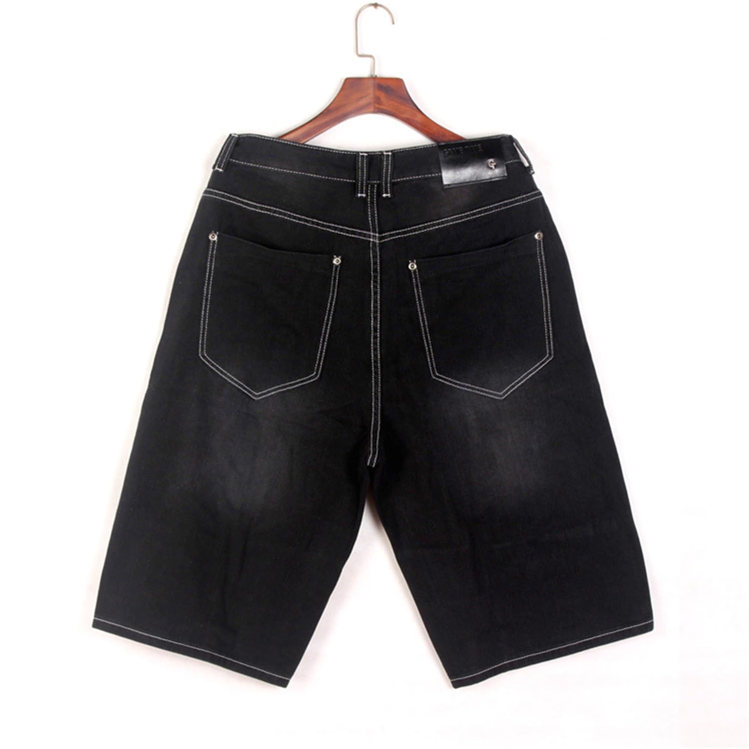 Pantaloncini di Jeans Larghi Uomo Pantaloncini Estivi Y2K Pantaloncini Ricamati Stampa Graffiti Vintage Jeans Hip Hop Pantaloncini Cargo per Ragazzi Adolescenti