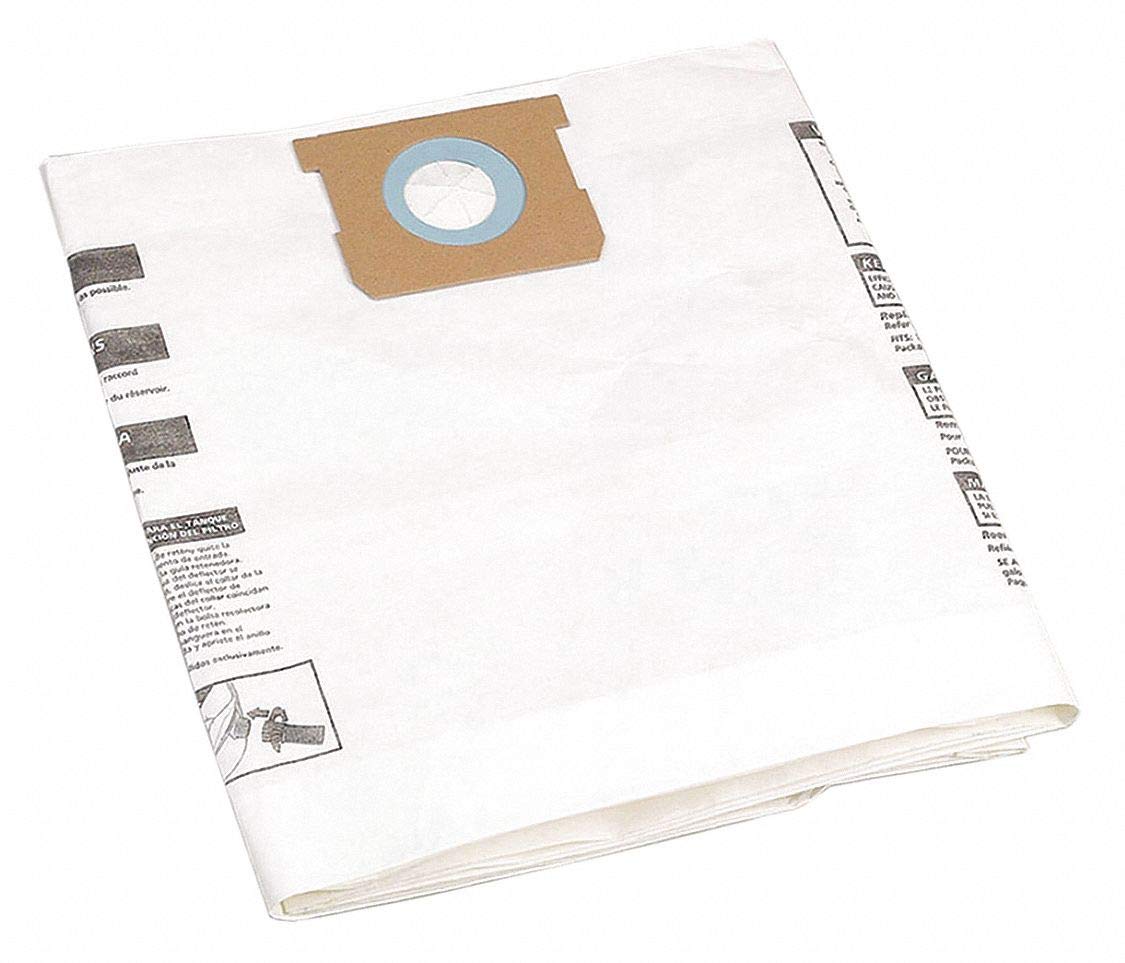 Shop-vac Bag, Non-reusable, 10 to 14 gal, PK3 Paper Includes (3) pk bag 9066200-1 Each