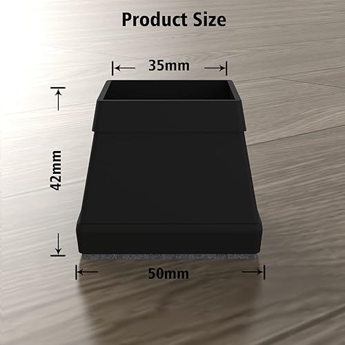 Miniatura 37 de 24 protectores de patas de silla para suelos de madera dura, almohadillas de fieltro de silicona para muebles, fundas de patas de mesa de movimiento