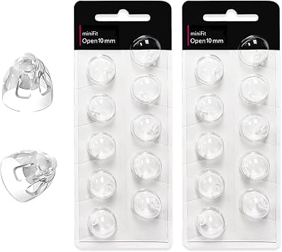Open Vent 10mm Hearing Aid Domes for Oticon Minifit, Oticon Ear Caps Replacement Parts Accessories Domes for Oticon Hearing Aid Equipment Cleaning Kit 20 pcs