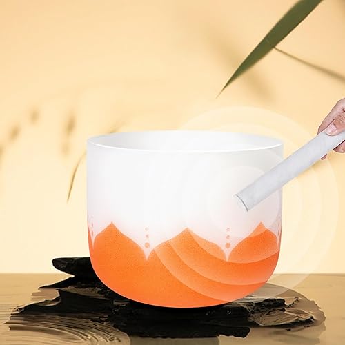 Miniatura 61 de Leize Juego de 7 cuencos de cristal de cuarzo impecables de 6 a 12 pulgadas con fundas de transporte resistentes y mazo de gamuza Blanco