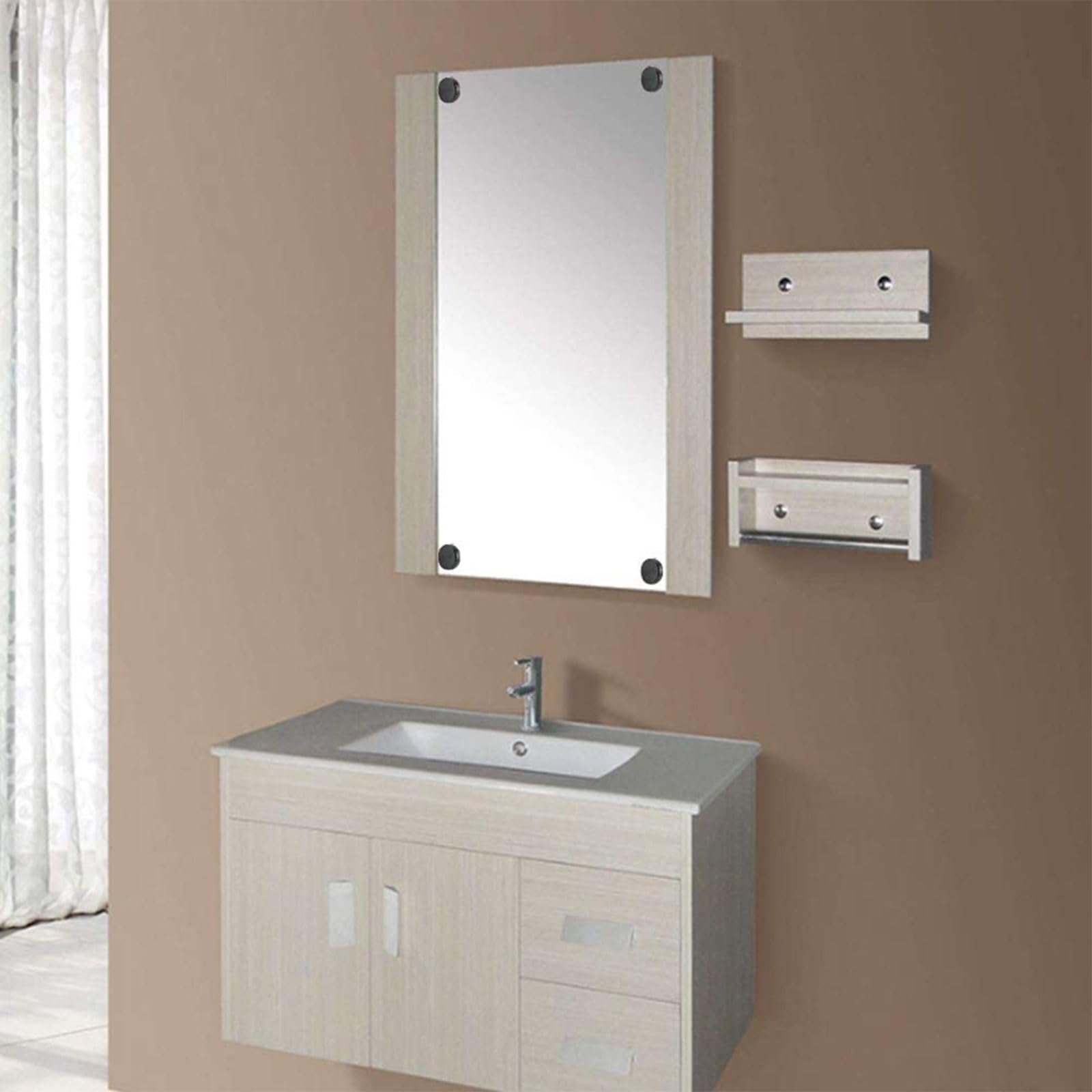 Viti A Specchio Nere Con Tappi Decorativi - Set Da 32 In Acciaio Inox 304 Per Specchi E Vetri - Foto 8