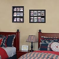 Vista 6 de Verani Baseball Sports Card Display Case - 8 Graded Card Frame - Crystal Clear View, UV Protection, Lockable Black Wall Cabinet