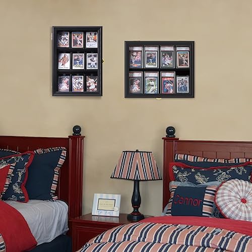 Miniatura 6 de Verani Estuche para tarjetas de béisbol  Marco de exhibición de 8 tarjetas deportivas graduadas  Sostiene tarjetas deportivas con protección UV,