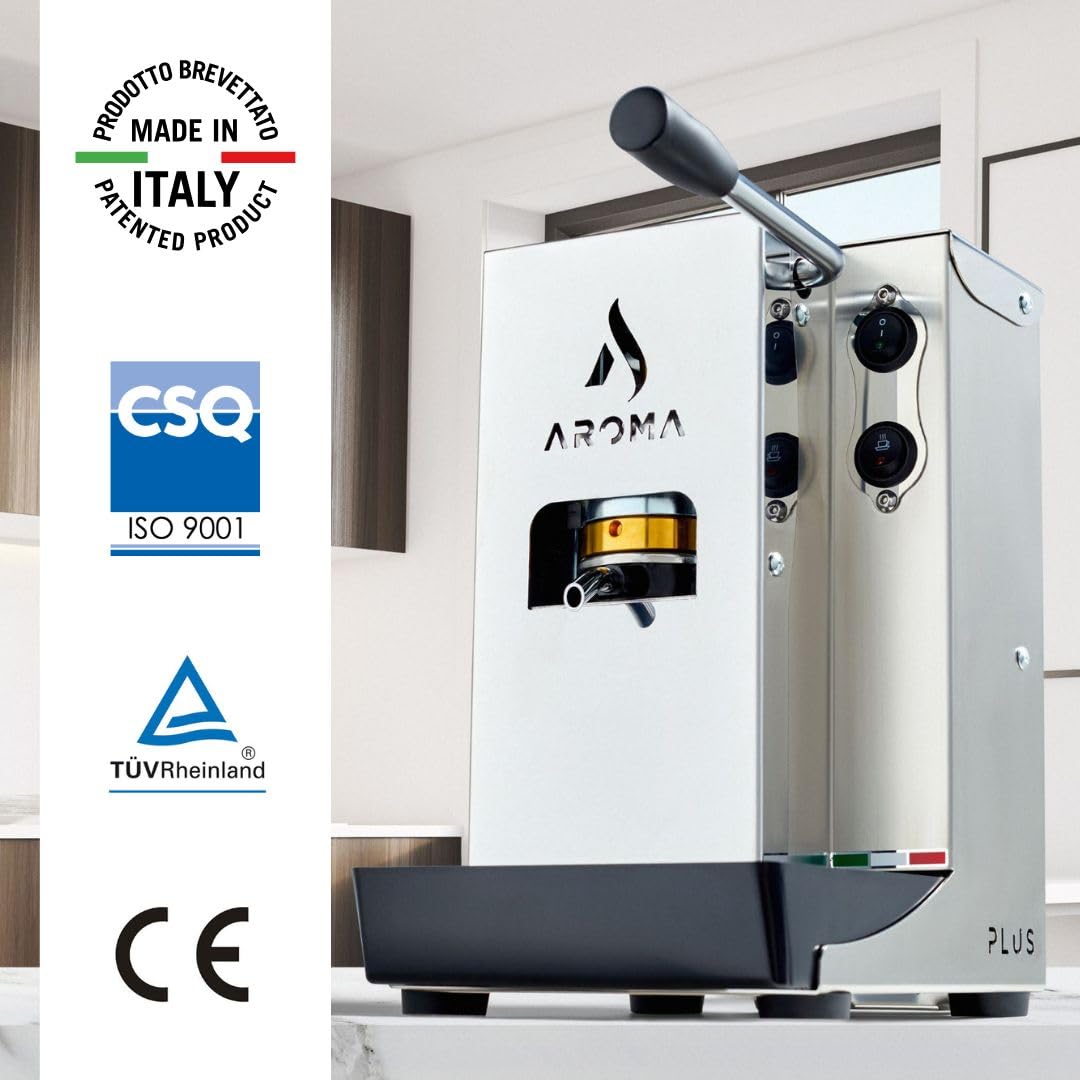 Aroma Plus+ Macchina caffè espresso cialde ESE 44 mm colore Bianco