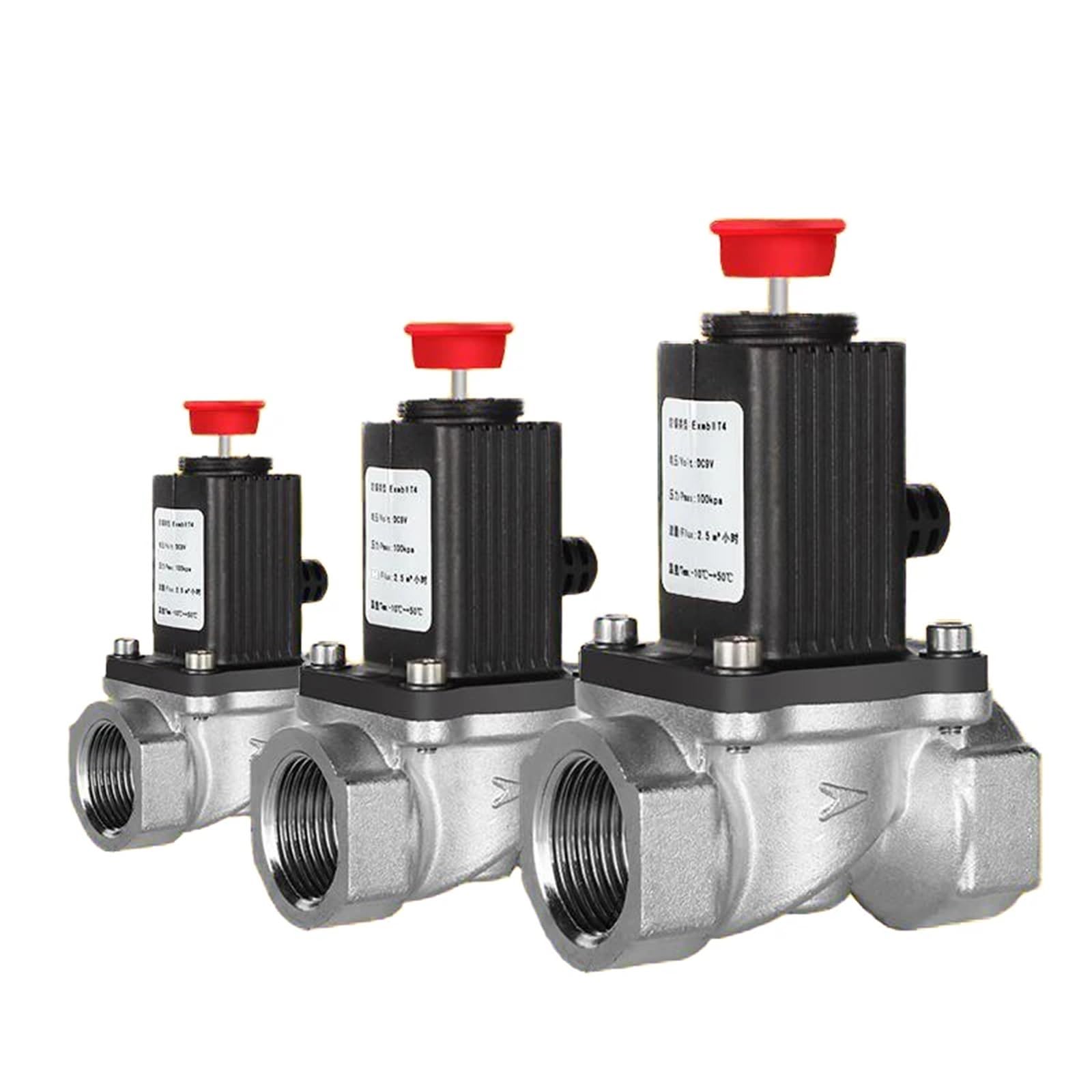 Électrovanne de gazoduc 1/2 coupure instantanée DC9V-12V vanne d'arrêt en laiton