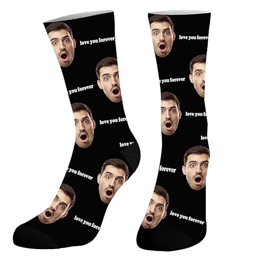 DPDP Personalized Face Socks with Photo,Personalized Socks with Picture,Funny Gag Gifts Socks for Valentine's Day Christmas…