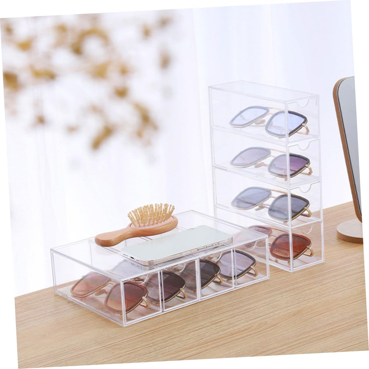 BESPORTBLE Estuche para Gafas 2 Pcs PS Decoración Colegio