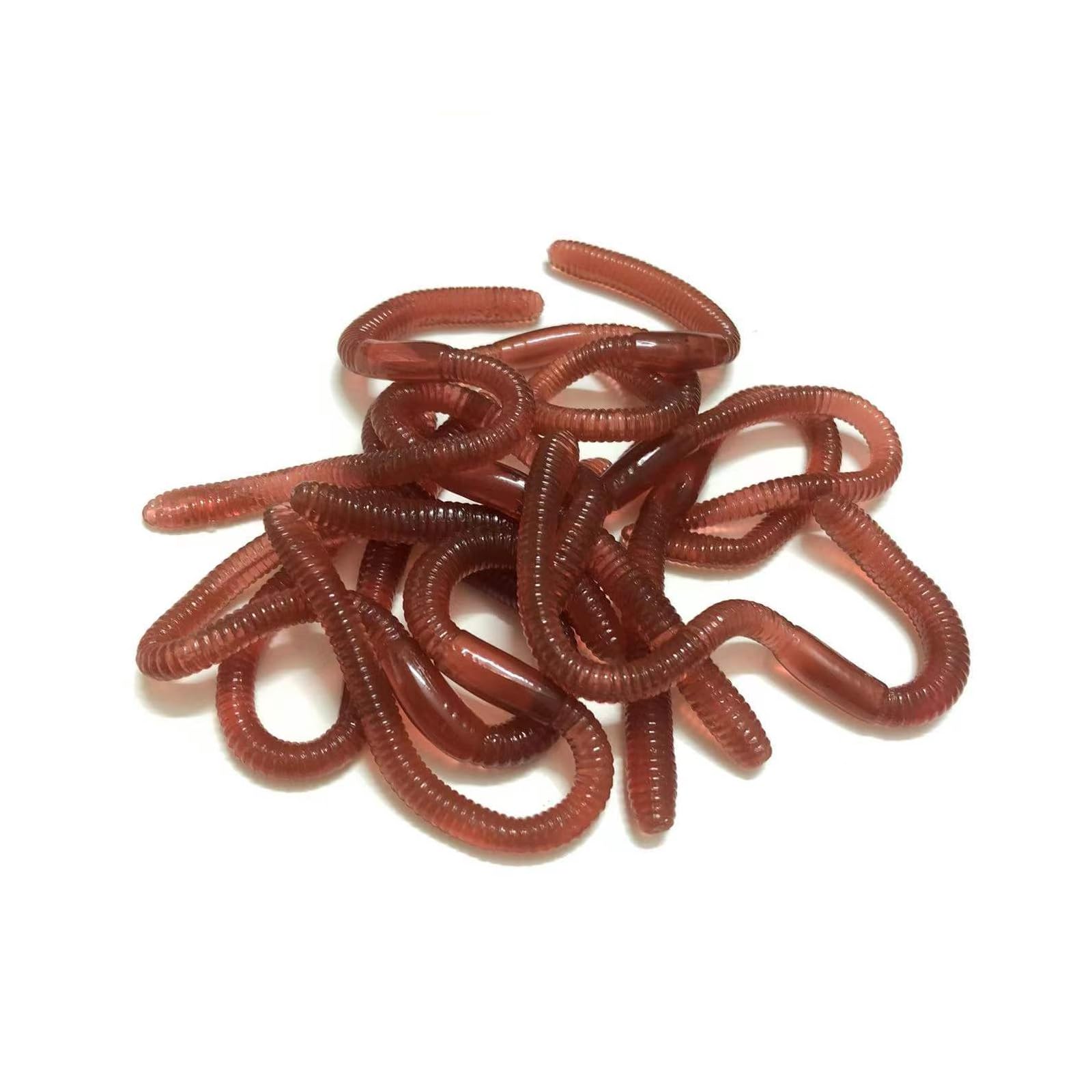 SSKHE 10 Pcs Artificial Fake Earthworms, Realistic Fake Worms Scary Props, Worm Prank Trick Toy
