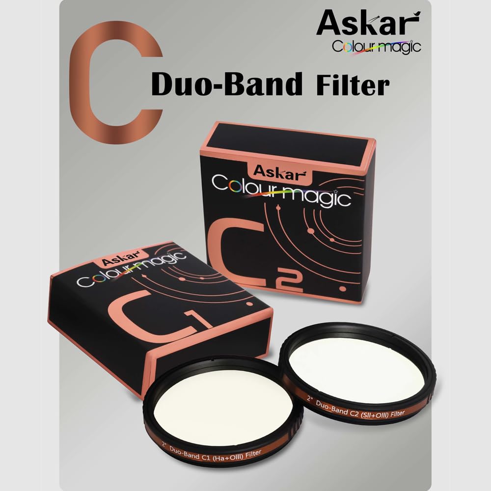 Askar Color Magic C 2" Paquete de filtro Duo-Band de 7,5 cm, astrofotografía, filtros de astronomía, aumenta el contraste y reduce la contaminación lumínica