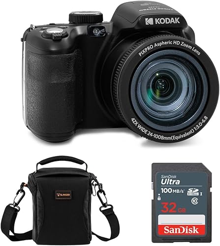 Miniatura 10 de Kodak PIXPRO AZ425 Astro Zoom - Cámara digital Full HD de 20 MP, color rojo, paquete con tarjeta de memoria de 32 GB y bolsa para cámara