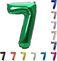 Vista 85 de YPSelected Globo de aluminio grande de 32 pulgadas con número de helio, cumpleaños, boda, fiesta, 0-9 (azul bebé, 2)