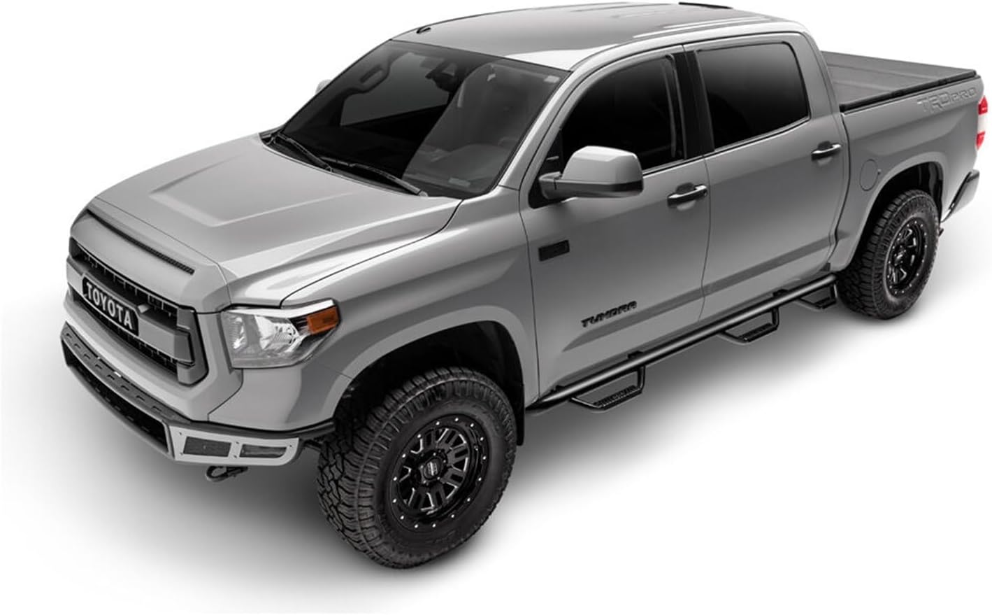 RealTruck Nerf Steps for RAM | Wheel-to-Wheel w/ Bed Access, Heavy Duty Steel, Gloss Back | D20100CC-6 | Fits 2019-2026 RAM 2500/3500 (New Body Style) Crew Cab 6.4' Standard bed, SRW/DRW Gas/Diesel