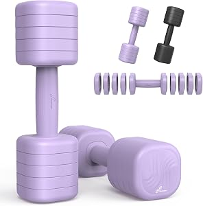 Sportneer Adjustable Dumbbell Set of 2, Fast Adjust Weights for Home Gym