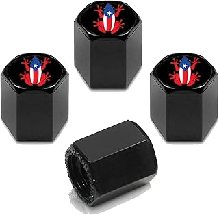 4pcs Tire Valve Stem Caps, Compatible with Coqui Frog Boricua Puerto Rico Rican Stem Cap Universal Car Air Cover Car Accessories for Cars, SUV, Truck, Motorcycles