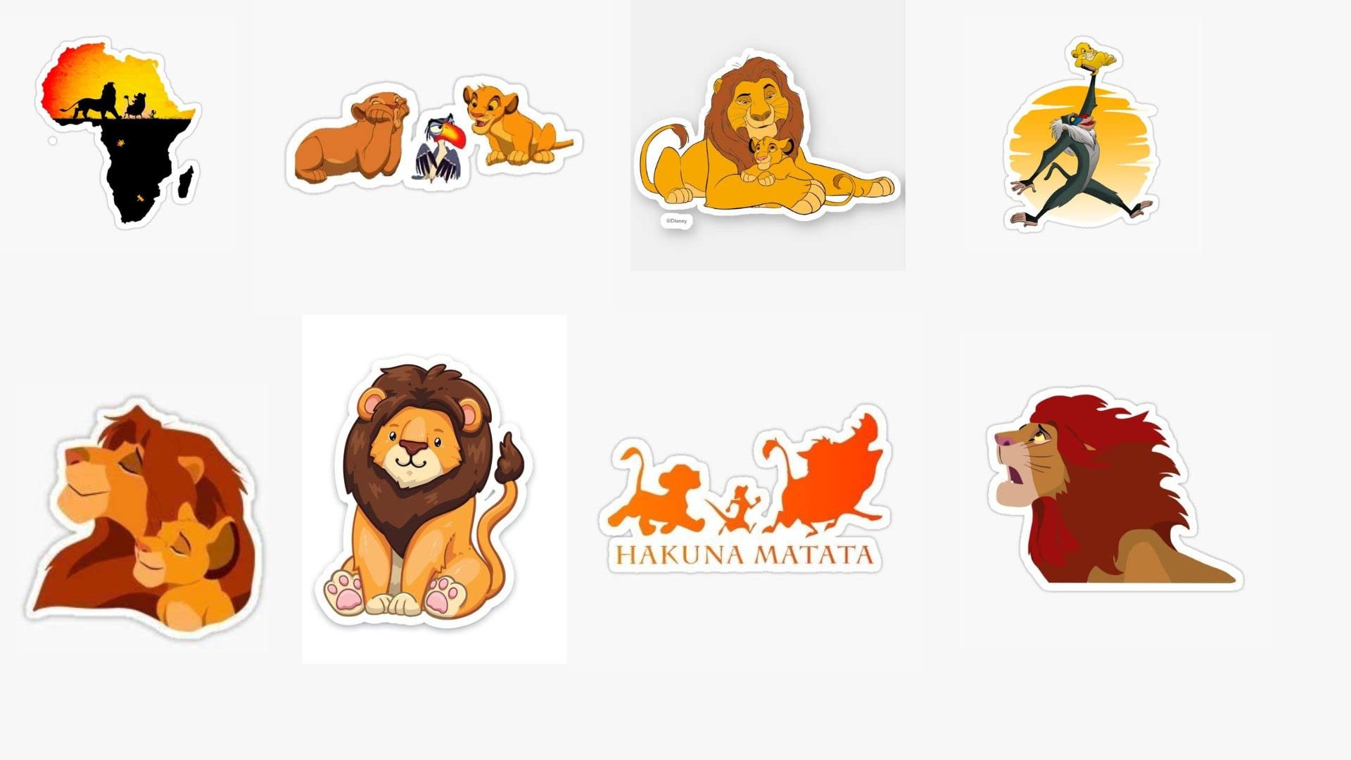 Hakuna Matata The King Lion Stickers - Pack of 8 (Vinyl Stickers, Multipurpose use for Laptop/Mobile/Bike/Luggage/Bottle/Guitar/Journal), 2.5 x 2.5 inches, Multicolor (B0BY5QTHM9) Amazon Price History, Amazon Price Tracker