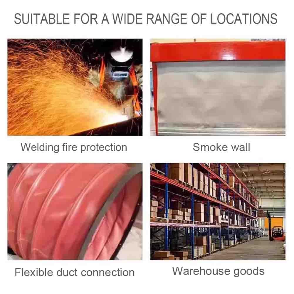 Grembiule per saldatura in vinile trasparente, ignifugo, per uso industriale e domestico, resistente al calore, protezione durevole per la lavorazione dei metalli e l'artigianato